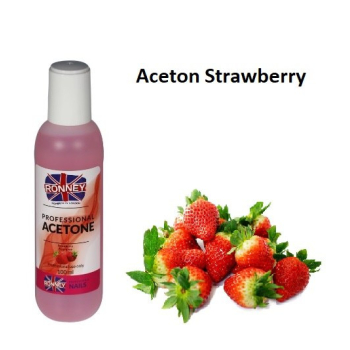 RONNEY - Aceton o zapachu truskawki ACETONE STRAWBERRY 100 ml    ! NEW